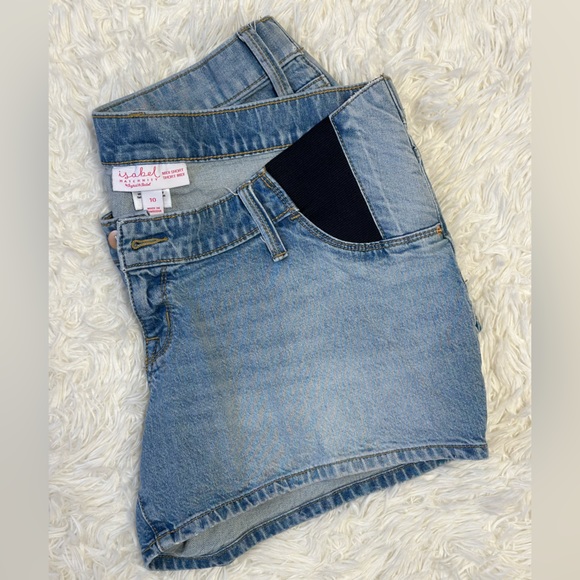 Isabel Maternity Jean shorts - Picture 5 of 8